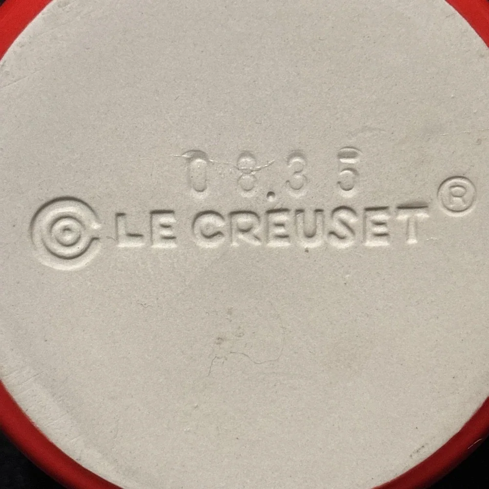 Le Creuset MINI ROUND COCOTTE 8oz Stoneware Volcanic Orange Cookware No 0835